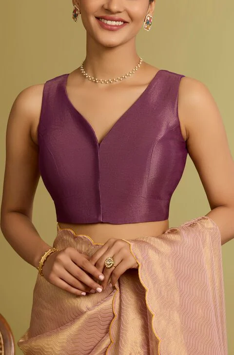 Mauve Sleeveless Party Blouse – Mauve Purple